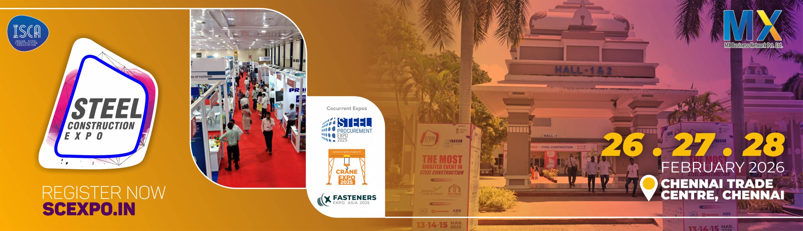 Steel construction expo 2026 at chennai trade centre, Chennai on 26 - 28 Feb 2026